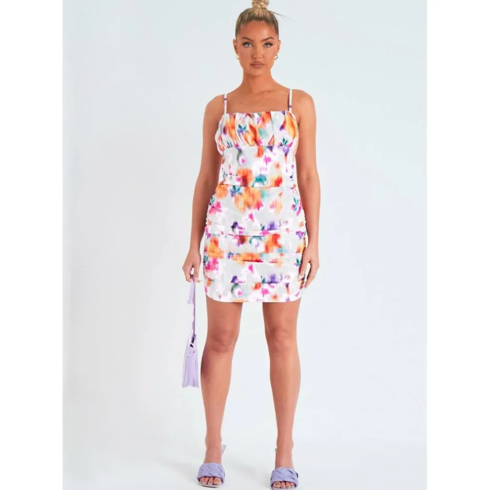 Abstract Print Mini Dress