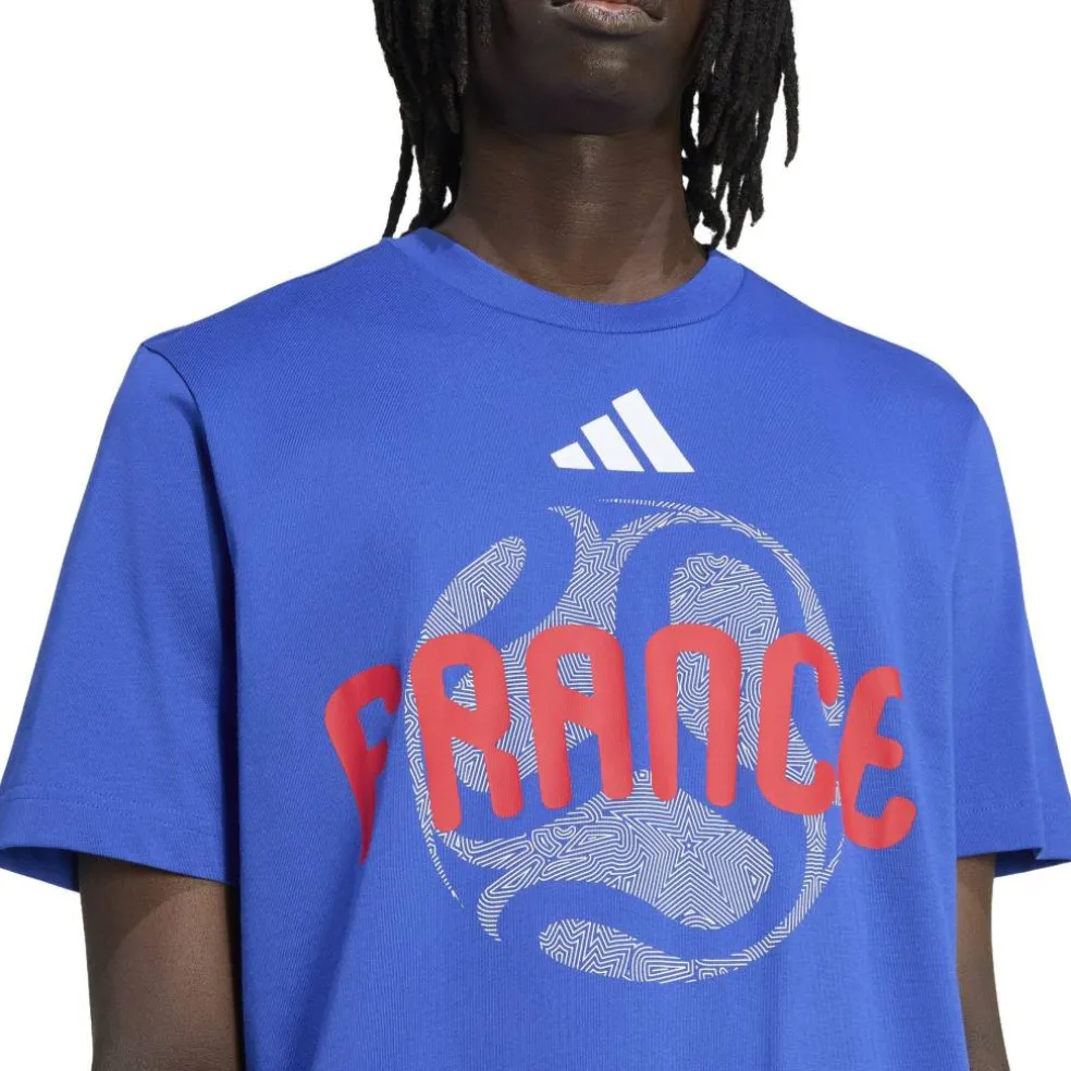 adidas France Mens Short Sleeve Performance T-Shirt