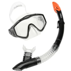 Adult Snorkelling Set - Tempered Glass Diving Mask & Splash-Proof Snorkel