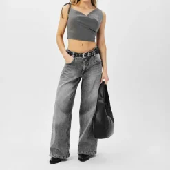 Asymmetric Cowl Neck Top Womens
