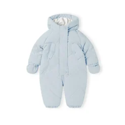 Baby unisex snowsuit hood with 3D ears light blue