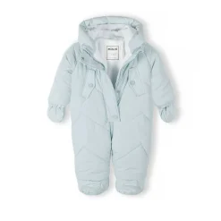 Baby unisex snowsuit with 3D ears light blue