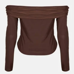 Bardot Detail Long Sleeve Top