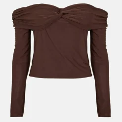 Bardot Detail Long Sleeve Top
