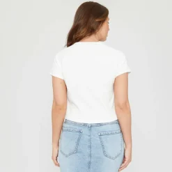 BeYou Ruched Rib Top Womens