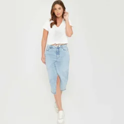 BeYou Ruched Rib Top Womens