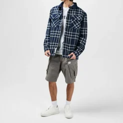 Borg Check Overshirt Mens