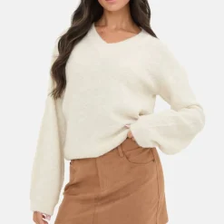 Boucle V Neck Jumper