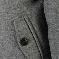Boys coat button fastening grey