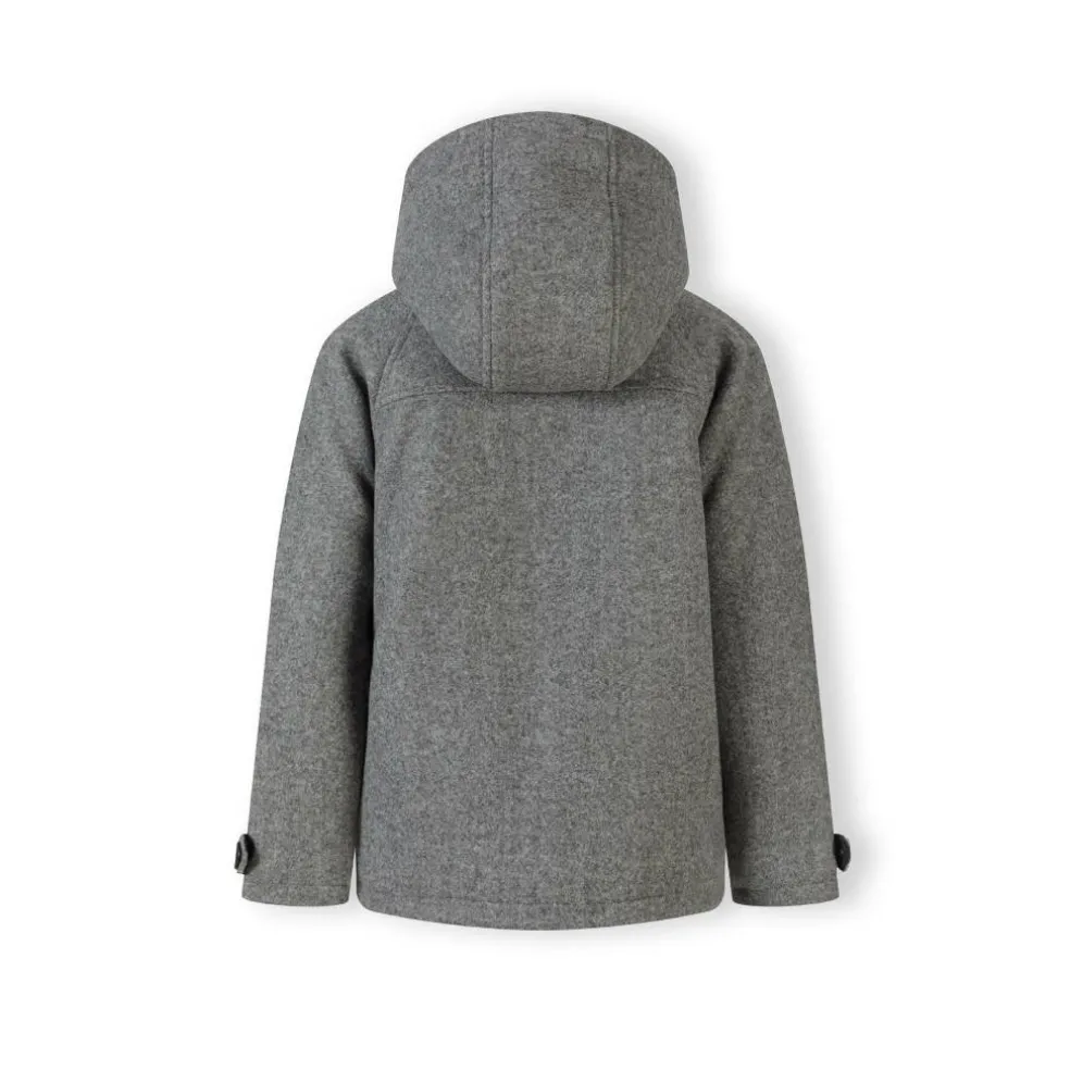 Boys coat button fastening grey