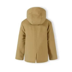 Boys padded jacket with toggle fastenings beige