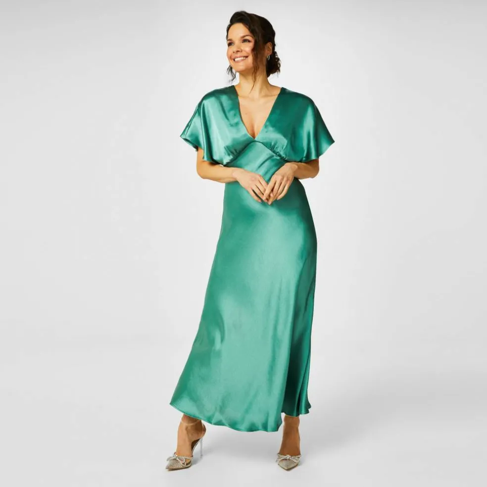 Bridesmaid Satin Maxi Dress