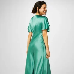 Bridesmaid Satin Maxi Dress