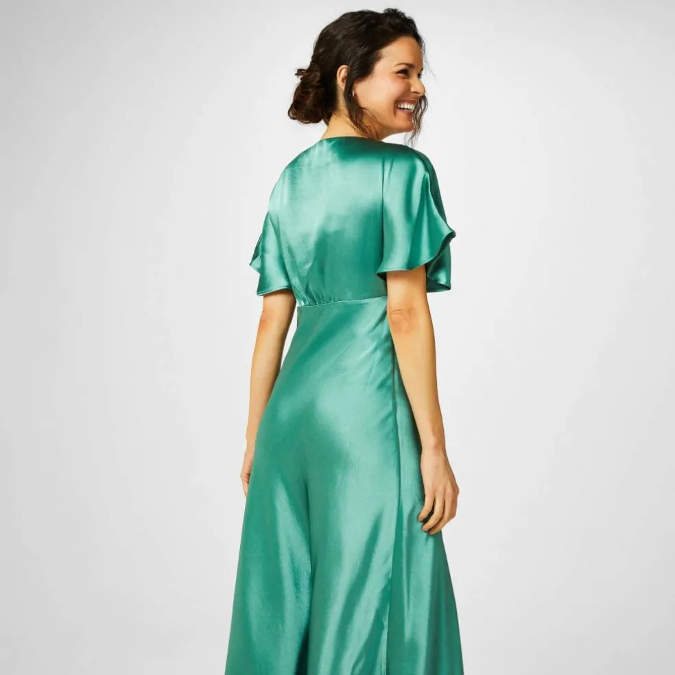 Bridesmaid Satin Maxi Dress