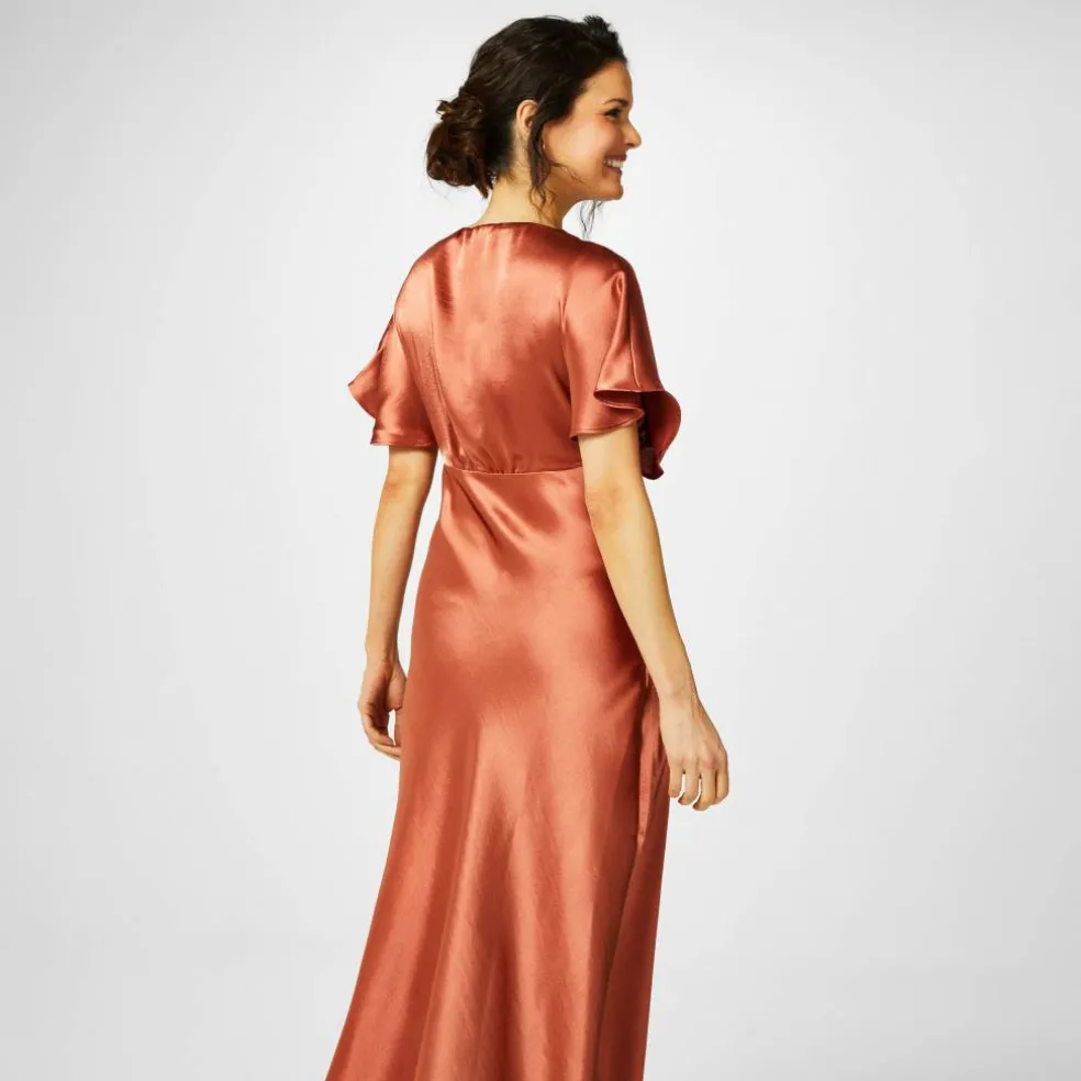 Bridesmaid Satin Maxi Dress