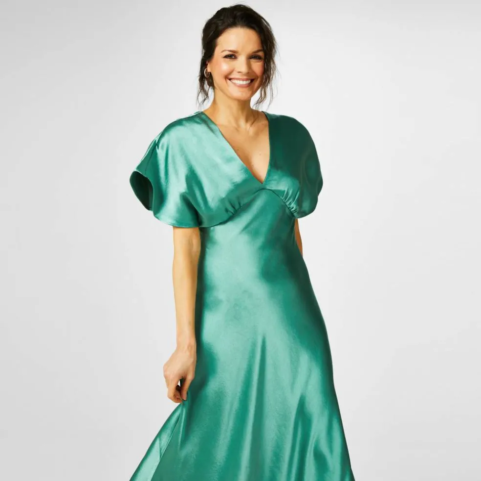 Bridesmaid Satin Maxi Dress