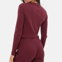 Button Front Long Sleeve Top