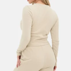 Button Front Long Sleeve Top