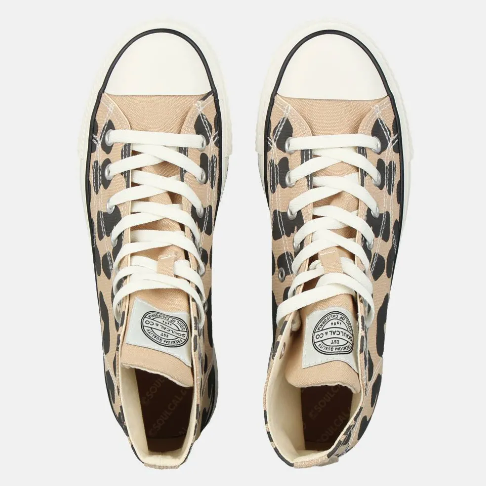 Canvas High Top Platform Trainers Womens