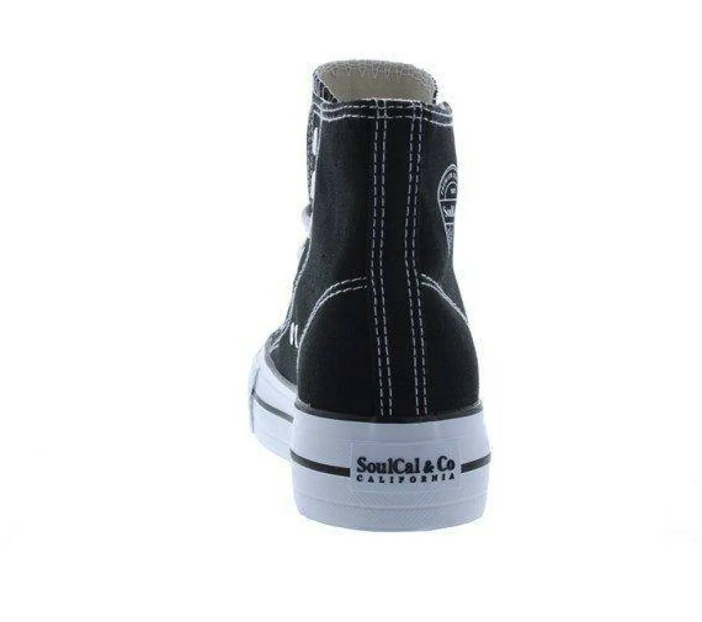 Canvas High Top Platform Trainers Womens