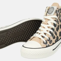 Canvas High Top Platform Trainers Womens