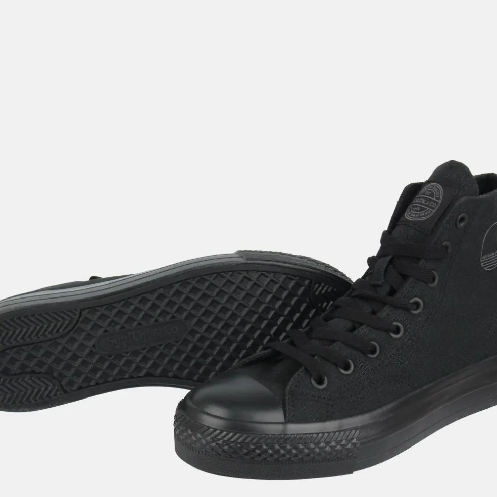 Canvas High Top Platform Trainers Womens