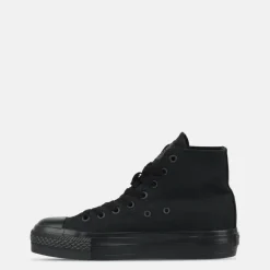 Canvas High Top Platform Trainers Womens