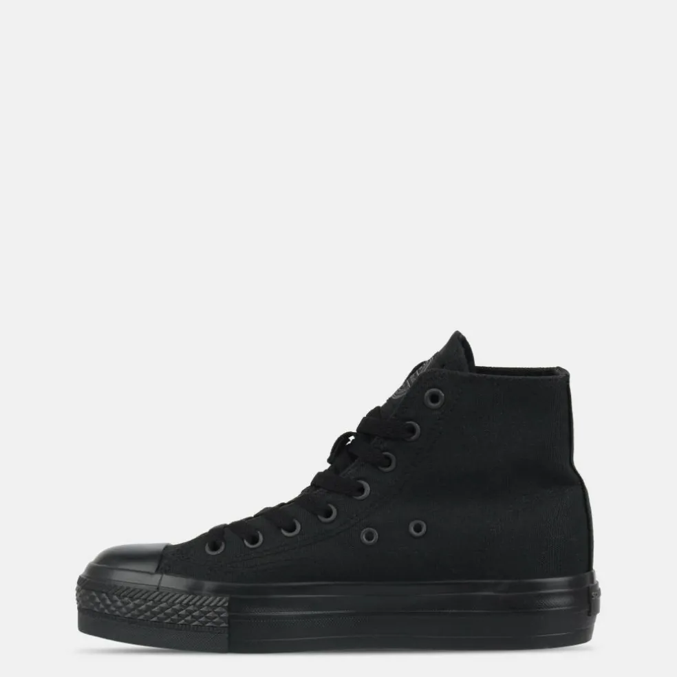 Canvas High Top Platform Trainers Womens