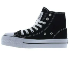 Canvas High Top Platform Trainers Womens