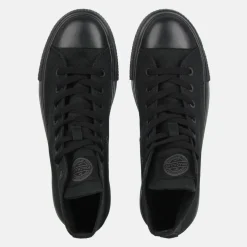 Canvas High Top Platform Trainers Womens