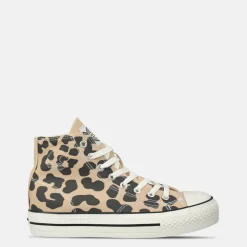 Canvas High Top Platform Trainers Womens