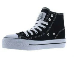 Canvas High Top Platform Trainers Womens