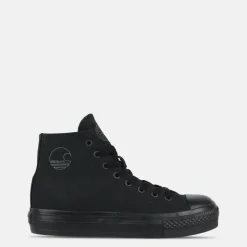 Canvas High Top Platform Trainers Womens