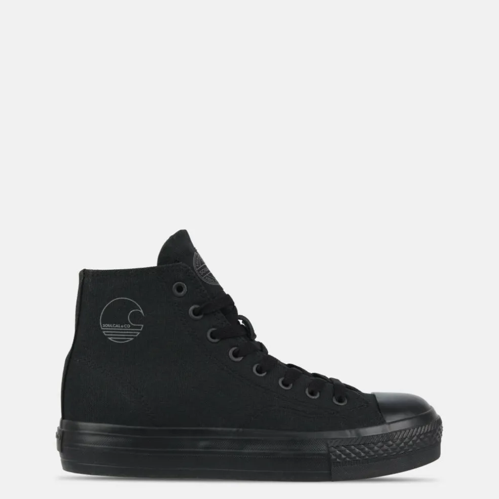 Canvas High Top Platform Trainers Womens