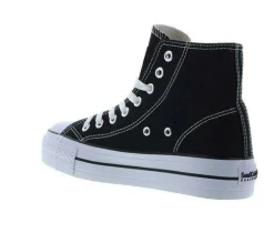 Canvas High Top Platform Trainers Womens