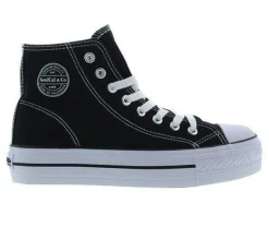 Canvas High Top Platform Trainers Womens
