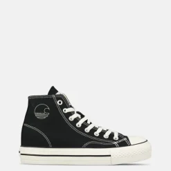 Canvas High Top Platform Trainers Womens