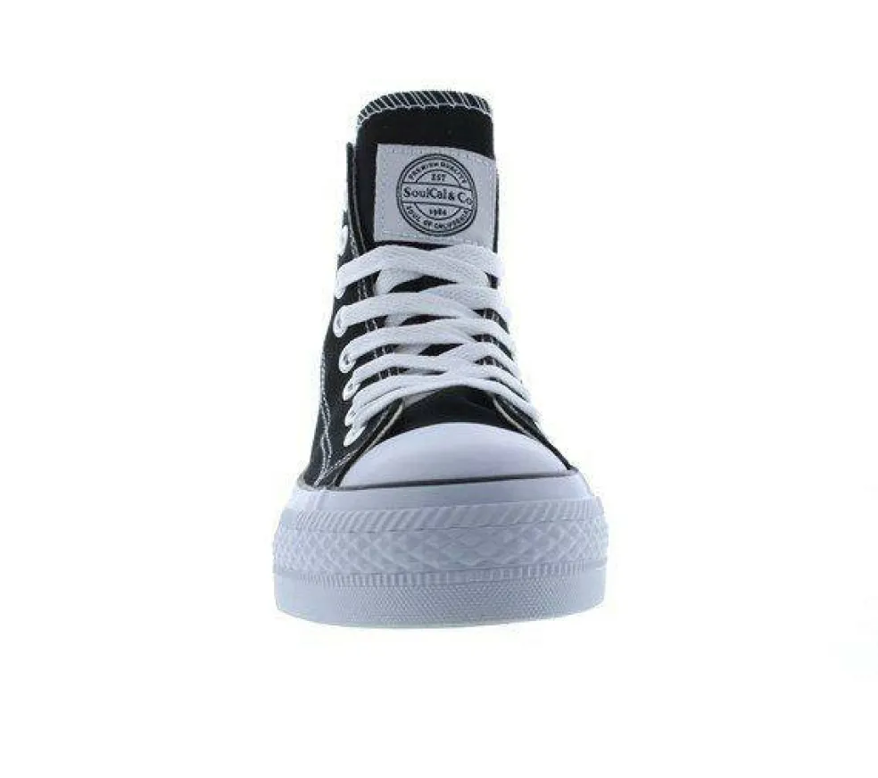Canvas High Top Platform Trainers Womens