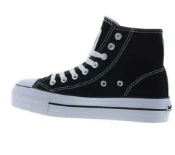 Canvas High Top Platform Trainers Womens
