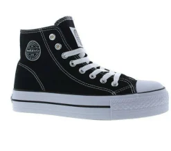 Canvas High Top Platform Trainers Womens