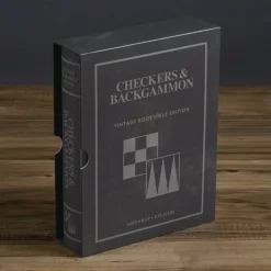 Checkers & Backgammon Vintage Bookshelf Edition