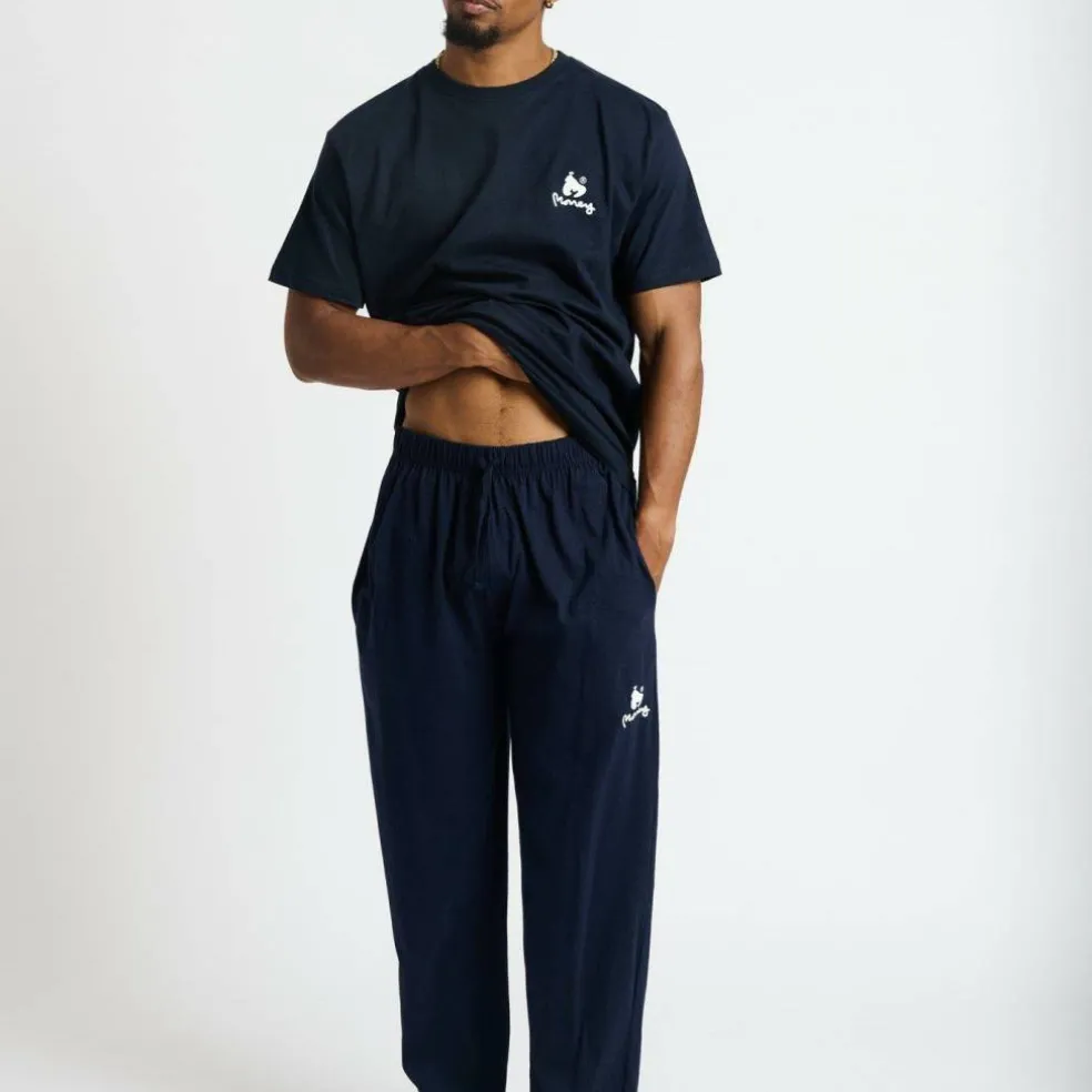 Combo Logo Drawstring Long Lounge Twin Set