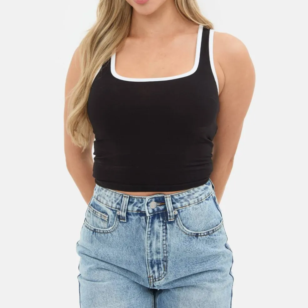 Contrast Vest Top