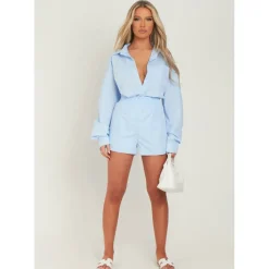 Cotton Oversized High Waisted Runner Shorts