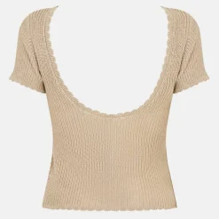 Crochet Open Back Tee