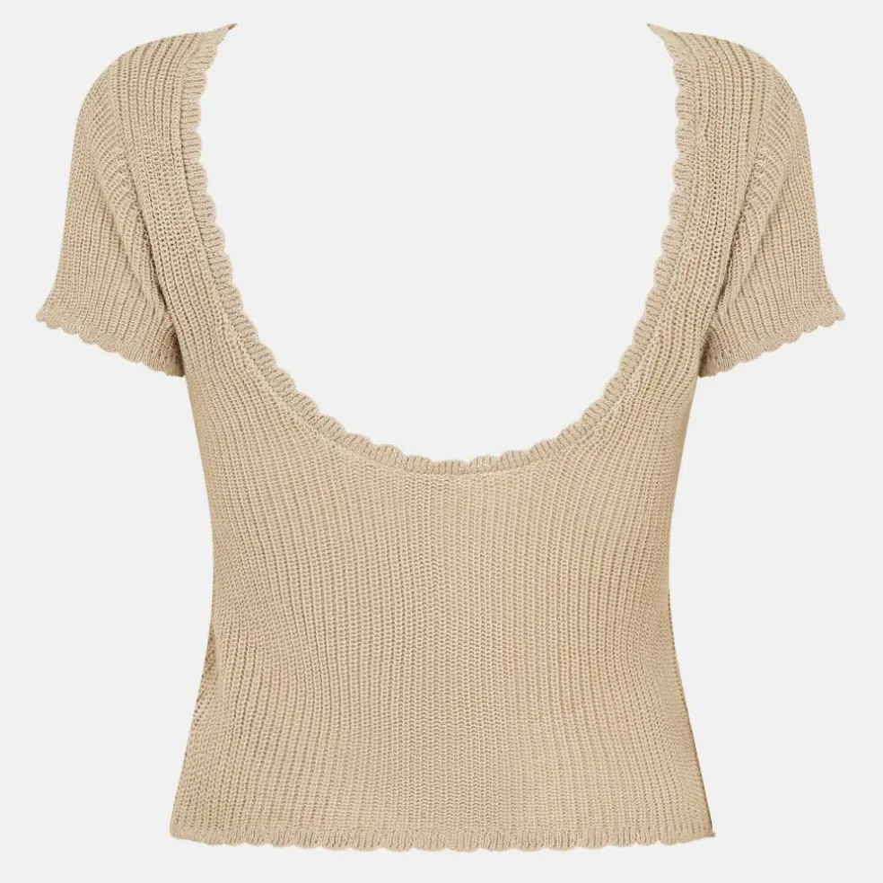 Crochet Open Back Tee