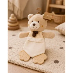 Cute & Co Baby Bear Comforter with Rattle Teethers and Crinkle Paper