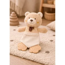 Cute & Co Baby Bear Comforter with Rattle Teethers and Crinkle Paper