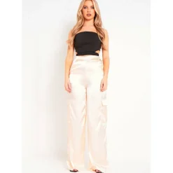 Cut Out Detail Cargo Pants