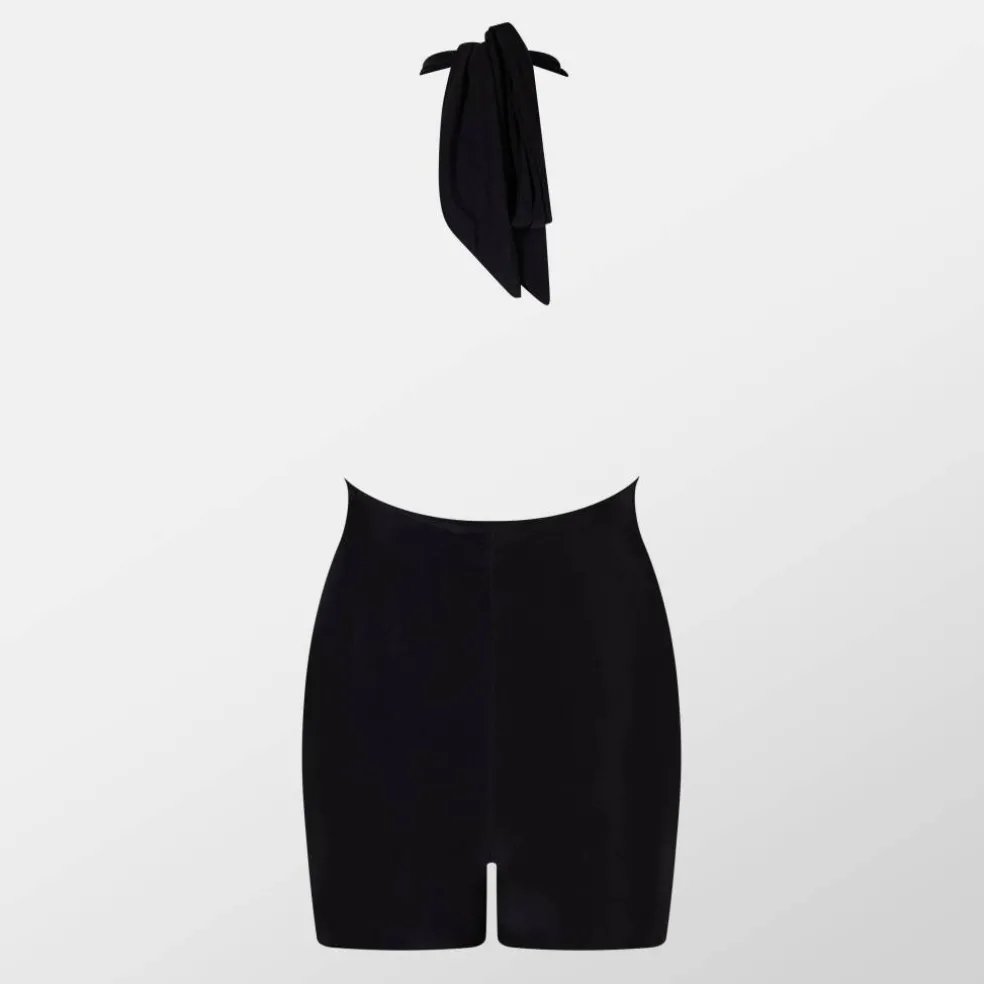Double Layer Slinky Cross Over Cut Out Playsuit